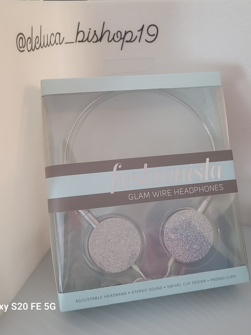 Fashionista Glam Wire Headphones - Silver Glitter - Picture 1 of 2